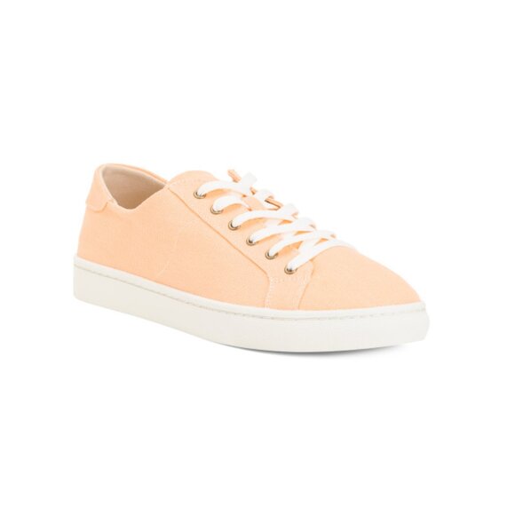 SOLUDOS peach Canvas Ibiza Sneakers - Picture 1 of 2